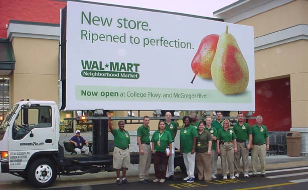 Billboards2Go.com mobile billboard image - Client Walmart